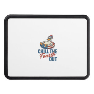 Patriotic Duck Fourth of July Floatie Shirt Design Hitch Cover