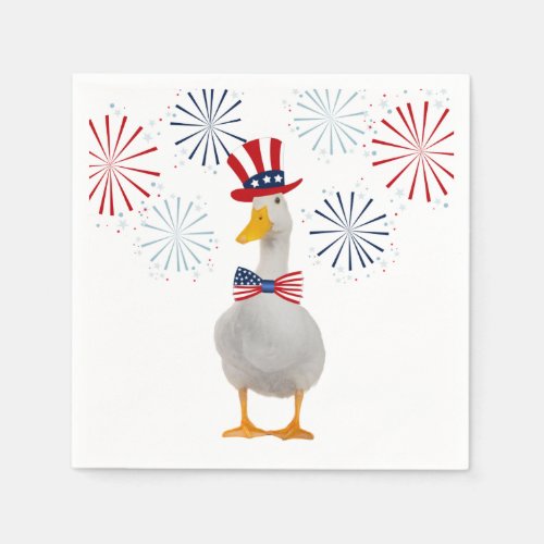 Patriotic Duck Paper Napkin