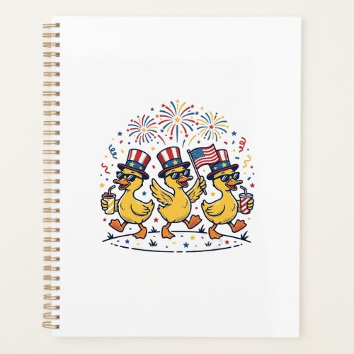 Patriotic Duck Trio Vintage 4th of July Shirt Desi Planner