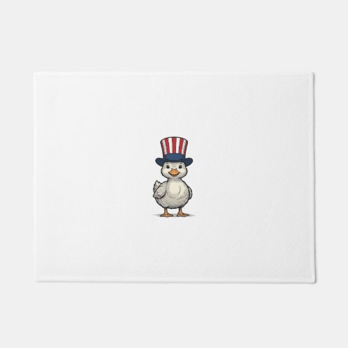 Patriotic Duckling Vintage 4th of July Shirt Desig Doormat