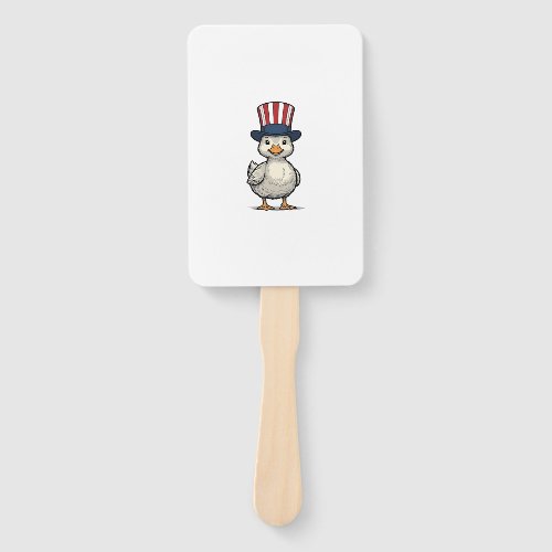 Patriotic Duckling Vintage 4th of July Shirt Desig Hand Fan