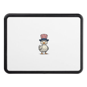 Patriotic Duckling Vintage 4th of July Shirt Desig Hitch Cover