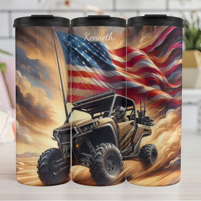 Patriotic Dune Rider: American Freedom Thermal Tumbler (Creator Uploaded)