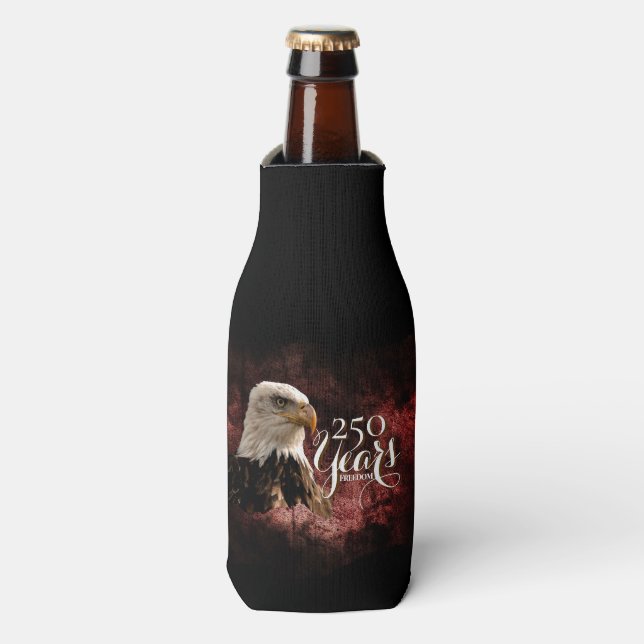 Patriotic Eagle 250 Years Bottle Cooler (Bottle Front)