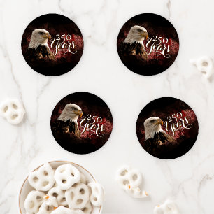 Patriotic Eagle 250 Years Coaster Set