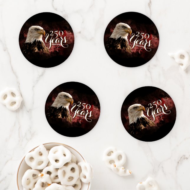 Patriotic Eagle 250 Years Coaster Set (In Situ)