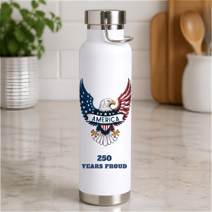 Patriotic Eagle 250th Anniv America Independence Water Bottle