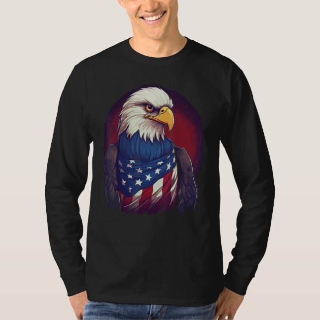 Patriotic Eagle 4th Of July_3 T-Shirt (Front)