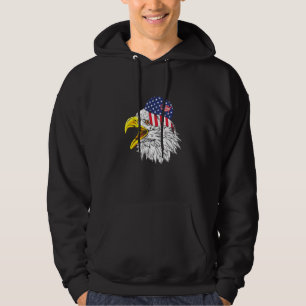 Patriotic Eagle 4th of July USA American Flag Hoodie