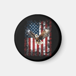 Patriotic Eagle 4th of July USA American Flag Magnet
