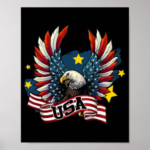 american eagle flag Poster for Sale by benny0291