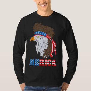 Patriotic Eagle 4th Of July Usa American Flag Meri T-Shirt