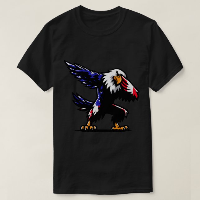Patriotic Eagle 4th of July USA Celebration Men's T-Shirt (Design Front)