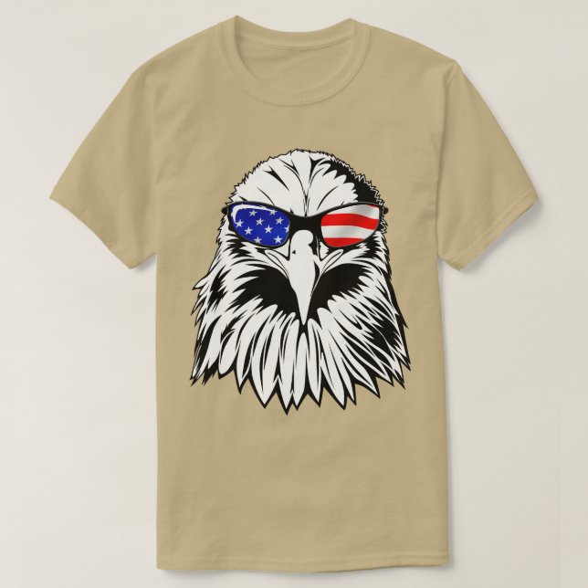 Patriotic Eagle America 4th of July American Flag  T-Shirt (Design Front)