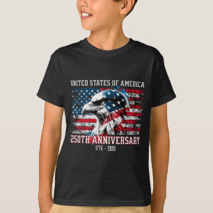 Patriotic Eagle American Flag 250th Anniversary T-Shirt