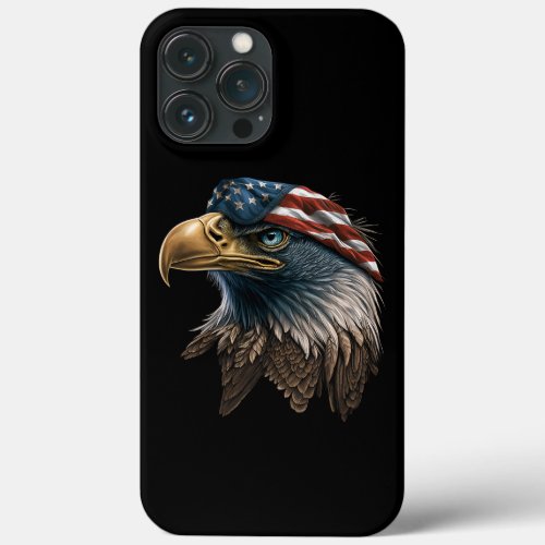 Patriotic Eagle American Flag 4th of July iPhone 13 Pro Max Case