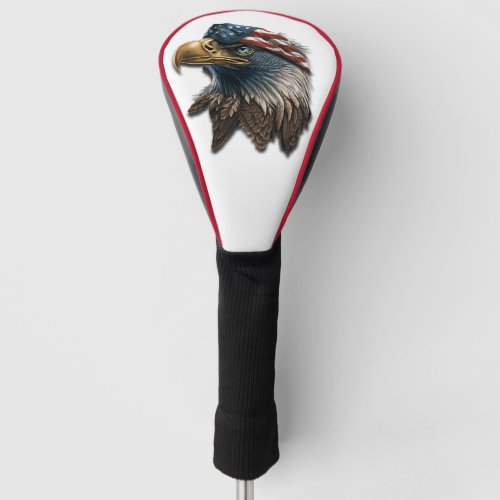 Patriotic Eagle American Flag 4th of July Golf Head Cover