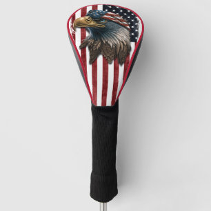 Patriotic Eagle American Flag 4th of July Golf Head Cover