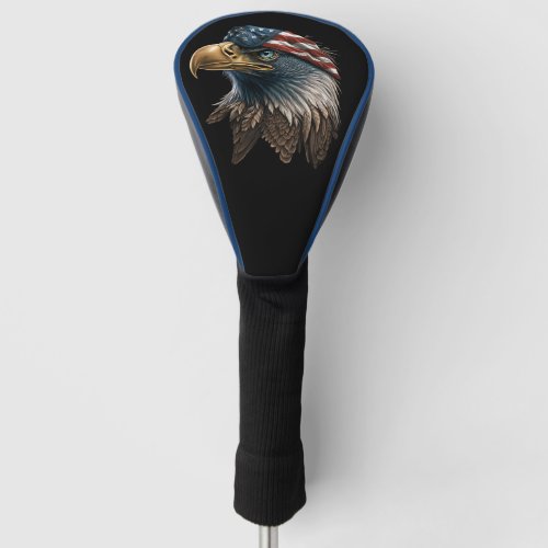 Patriotic Eagle American Flag 4th of July Golf Head Cover