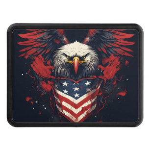 patriotic eagle American flag  Hitch Cover