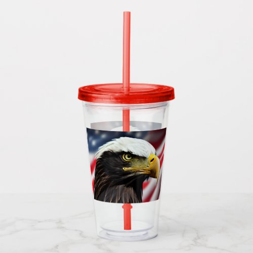 PatrioticEagleAmericanUSA  Acrylic Tumbler