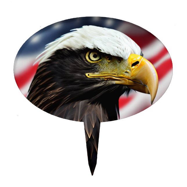 Patriotic/Eagle/American/USA  Cake Topper (Front)