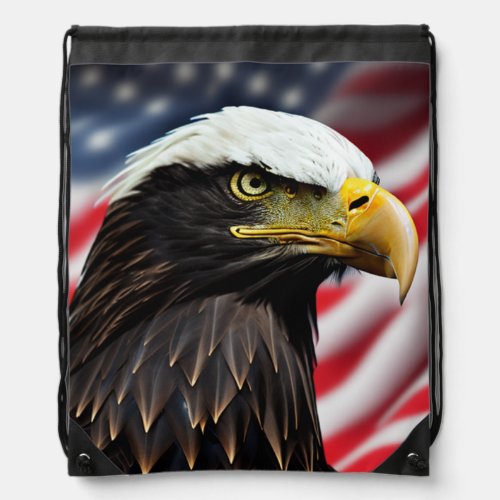 PatrioticEagleAmericanUSA  Drawstring Bag
