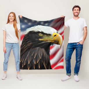 Patriotic/Eagle/American/USA Fleece Blanket