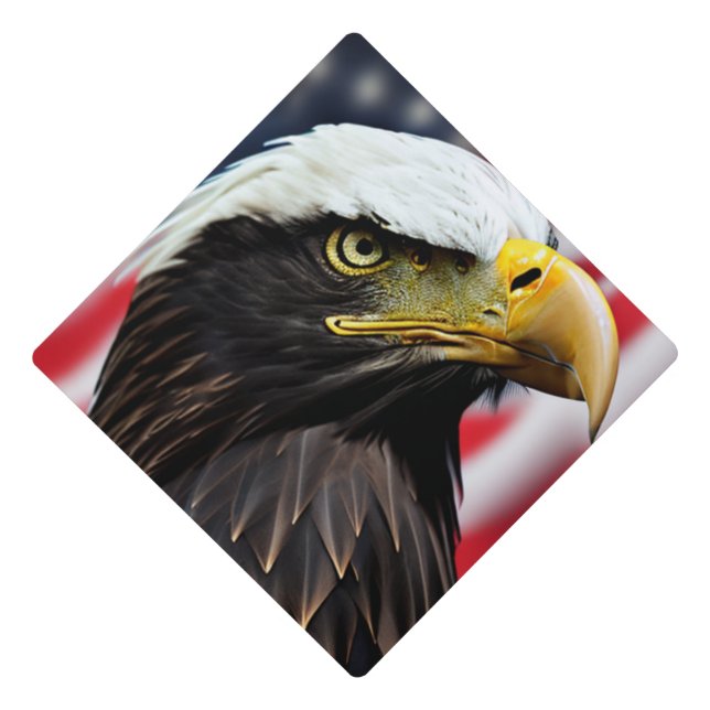 Patriotic/Eagle/American/USA  Graduation Cap Topper (Front)