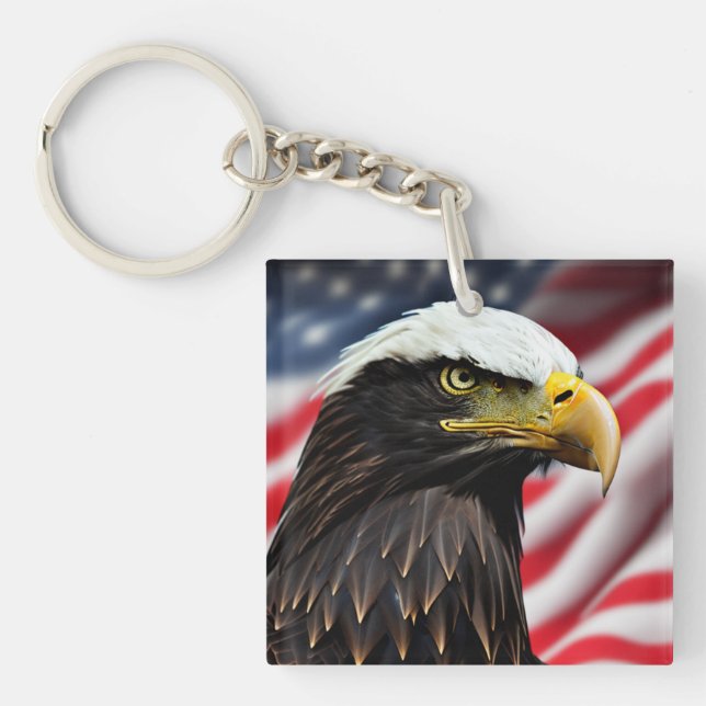 Patriotic/Eagle/American/USA  Keychain (Front)