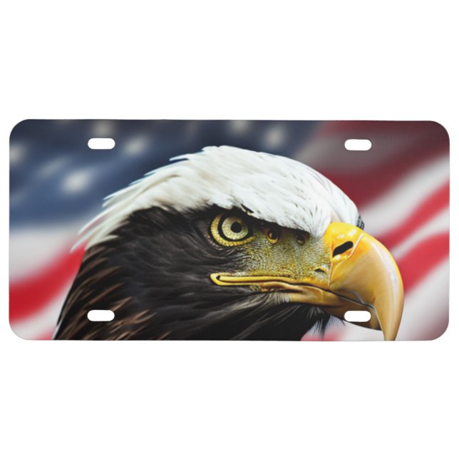 Patriotic/Eagle/American/USA  License Plate (Front)