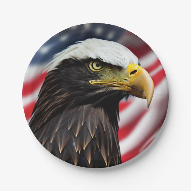 Patriotic/Eagle/American/USA  Paper Plates (Front)