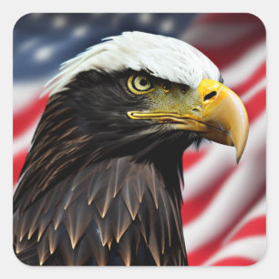 Patriotic/Eagle/American/USA Square Sticker