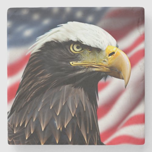 PatrioticEagleAmericanUSA  Stone Coaster