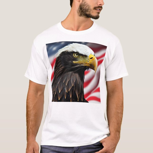 Patriotic/Eagle/American/USA  T-Shirt (Front)
