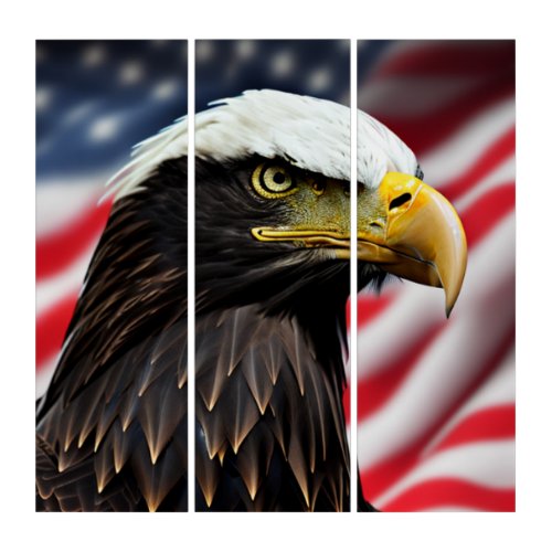 PatrioticEagleAmericanUSA  Triptych