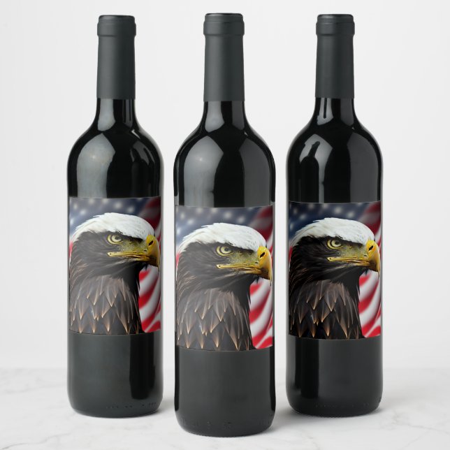 Patriotic/Eagle/American/USA  Wine Label (Bottles)
