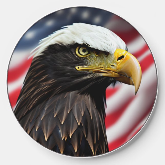 Patriotic/Eagle/American/USA  Wireless Charger (Front)