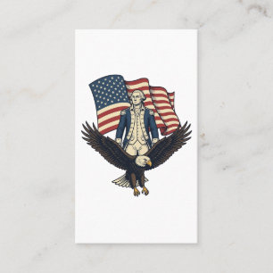 Patriotic Eagle and Colonial General Vintage Vecto Business Card