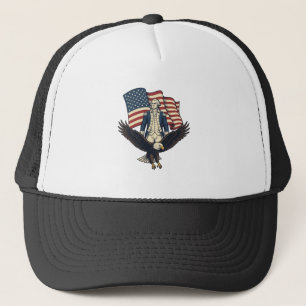 Patriotic Eagle and Colonial General Vintage Vecto Trucker Hat