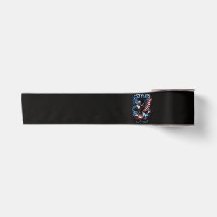 Patriotic Eagle and Flag 250 Years 1776-2026 Satin Ribbon