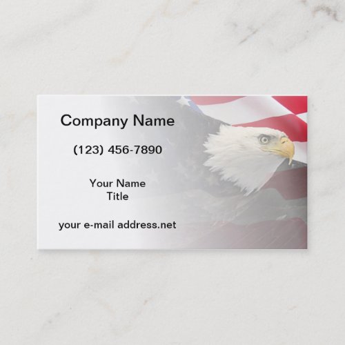 Patriotic Eagle and Flag Business Card