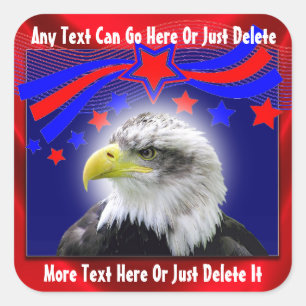 Patriotic Eagle And Stars Stickers
