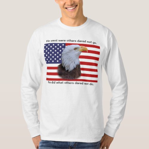 Patriotic  Eagle and USA Flag T_Shirt