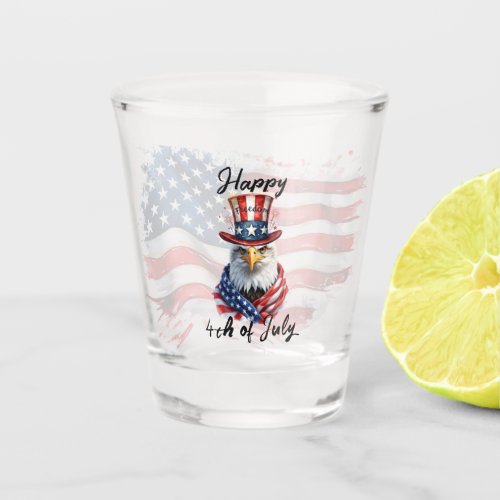 Patriotic Eagle Art Shot Glass