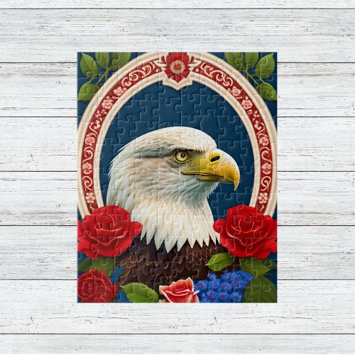 Patriotic Eagle Artwork Jigsaw Puzzle