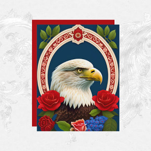 Patriotic Eagle Artwork Scrapbook Paper