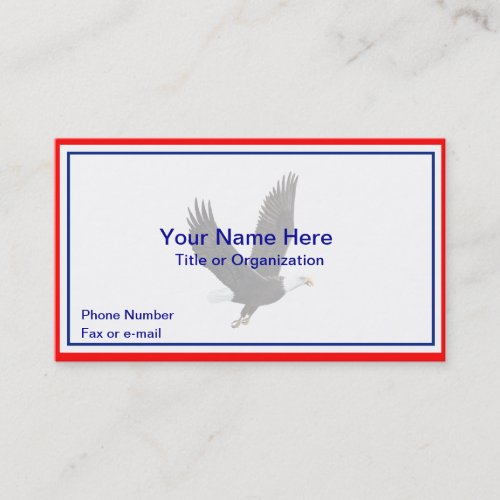 Patriotic Eagle Business Card