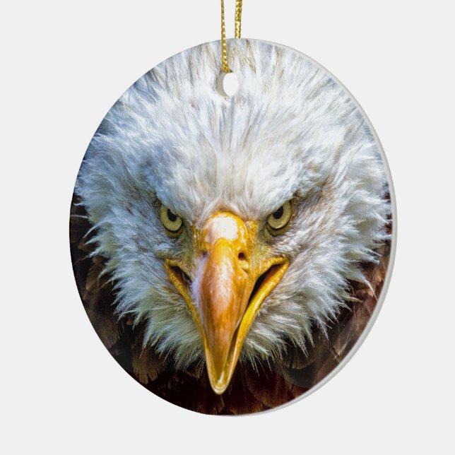 Patriotic Eagle Ceramic Ornament (Left)