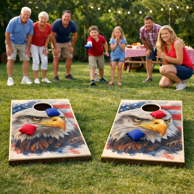 Patriotic Eagle  Cornhole Set (Creator Uploaded)